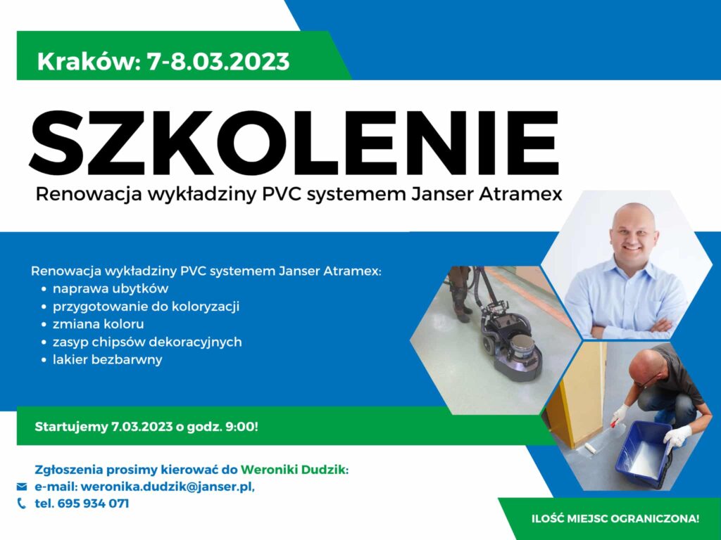 Zapraszamy na szkolenie z renowacji wykładzin PVC systemem Janser Atramex